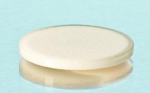 DURAN filter disk with fused glass rim